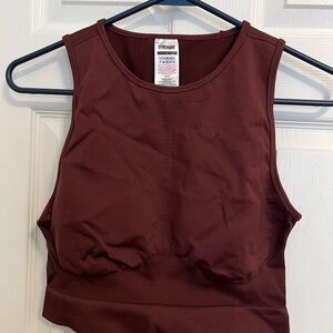 Gymshark Maroon Sports Bra Top